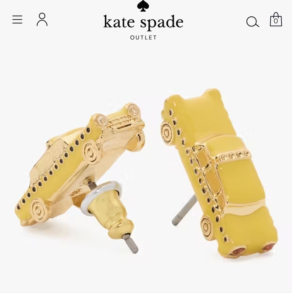 NWT Kate Spade Hit the City Yellow Taxi Earrings 🚖♠️♠️🚕